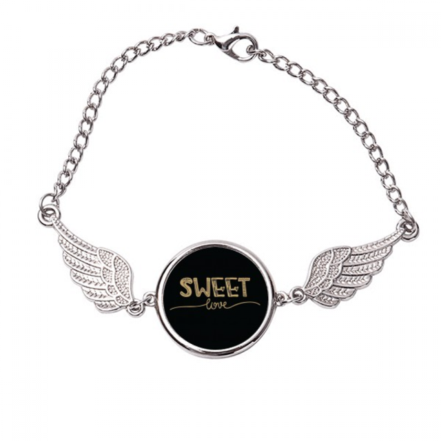 Dulce amor oro cotizacion handwrite Pulsera pulsera pulsera alas de ángel pulsera
