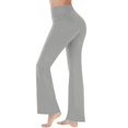 thumbnail image 5 of ZOIGHDA Women Flare Yoga Pants Leggings with Pockets with Pockets High Wasit Bootcut Belly Control Soft Workout Leggings(Gray,XX-Large), 5 of 6