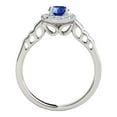 thumbnail image 3 of Mauli Jewels Engagement Rings for Women 1.35 Carat Halo Sapphire And Diamond Engagement Ring 4 Prong-Setting 14k White Gold, 3 of 6