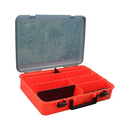 Fearlessin Box Storage Fishing Bait Lure Grids Tackle Organizer Accessories Detachable Practical Portable Supply Reusable Red