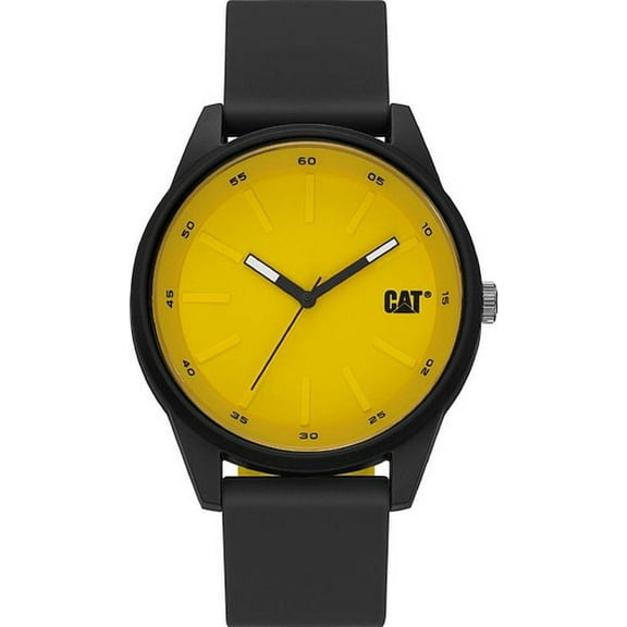 Men's CAT Caterpillar Analog 42mm Black and Yellow Watch LJ16021721