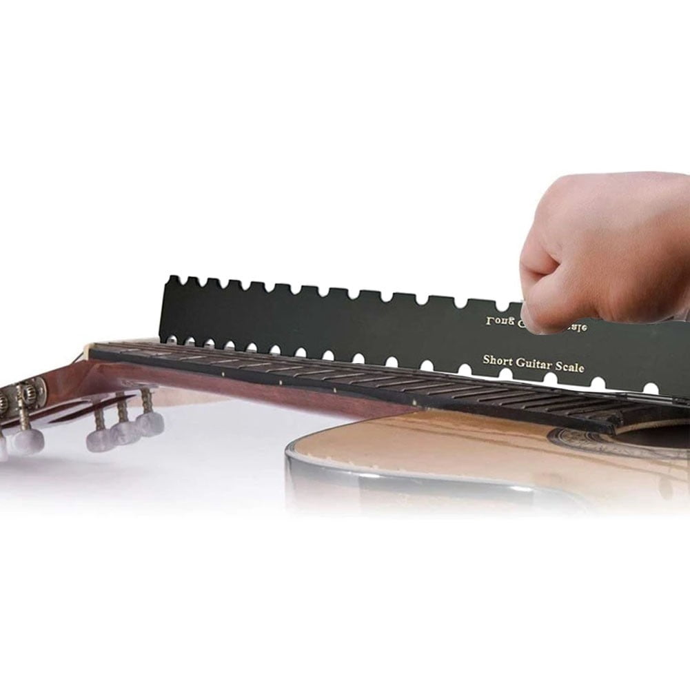 Comprehensive 4 Pcs Luthier Tools Set For Guitar Setup Including Leveling Ruler And Height Gauge For Precision Work