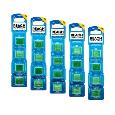 REACH Ultraclean Access Disposable Snap-On Flosser Refill Heads for Proper Oral Care, Mint Flavored, 28 Count (Pack of 5)