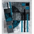thumbnail image 4 of United Weavers Drachma Attica Modern Abstract Area Rug, Turquoise, 5'3" x 7'6", 4 of 5