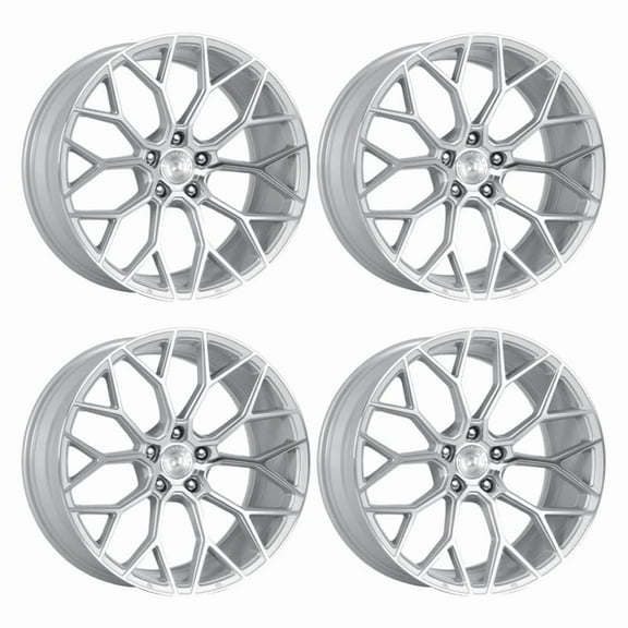 Dolce Pista 19X8.5 5X114.3  35mm Gloss Silver Machined Face 19 Inch Rim SET OF 4