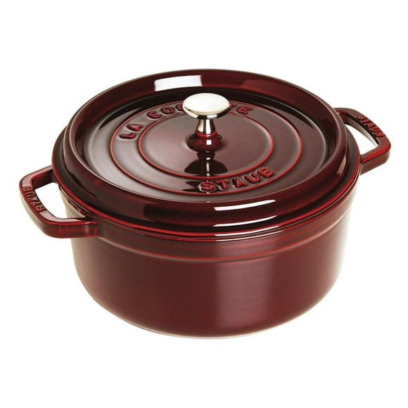 Staub 4-quart redondo Cocotte, Granadina, 3.78 litros, 1