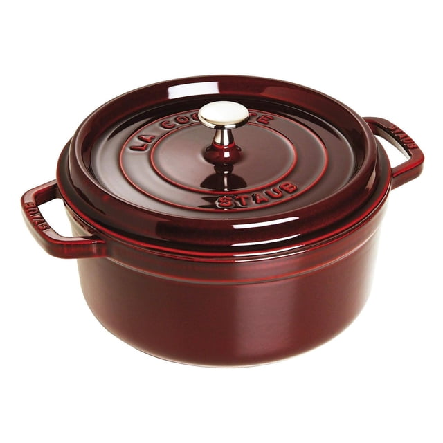 Staub 4-quart redondo Cocotte, Granadina, 3.78 litros, 1