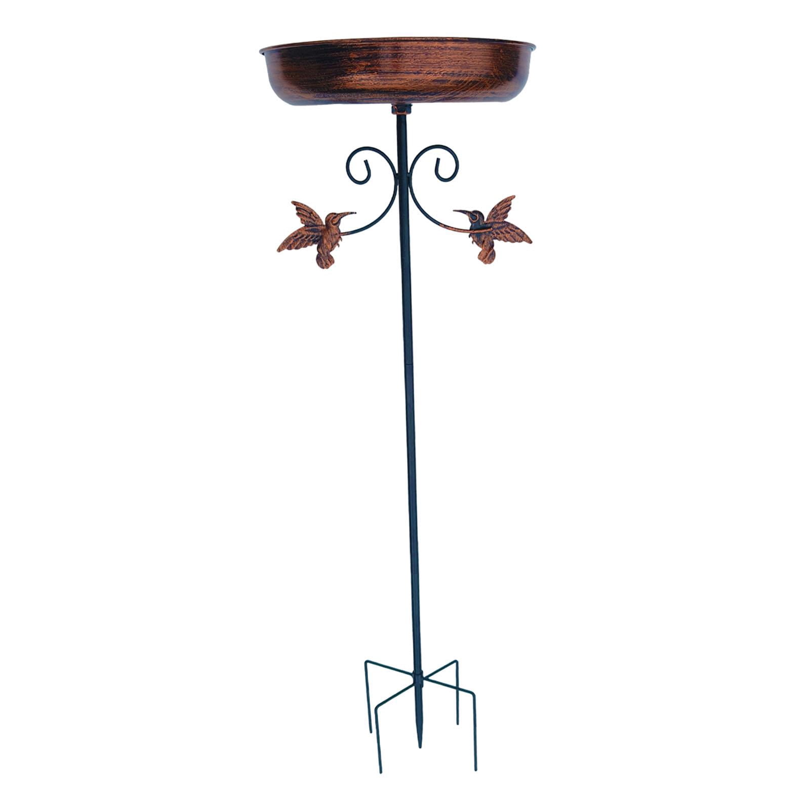 CarpNettore Garden Freestanding Bird Bath Bowl 9.8x31inch for Wild Bird Watchers Strong Load