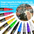 thumbnail image 2 of Liquid Chalk Markers for Blackboard & Glass, 12 Pack Dry Erase Marker Pens,Window Marker, Liquid Chalk Pens for Acrylic Dry Erase Board, Mirror, Car, Glass,Signs,Thin Chalkboard,1mm Point, 2 of 7