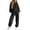 Black #35, variant on DORKASM Women's 2 Piece Hooded Lounge Set Matching Sweatsuits | Two Piece Lounge Sets for Women , Airport Travel Outfits, Comfy Athleisure Fall Winter Clothes ,wide Leg Palazzo Pants Navy XL