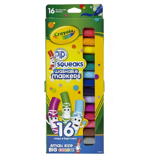 Crayola PipSqueaks Markers, Conical Tip, 16 Colors Per Box, Set Of 4