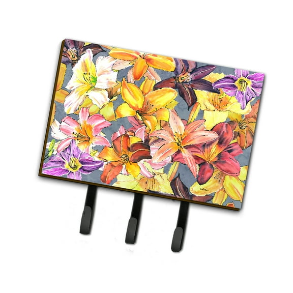 Carolines Treasures 8892TH68 Day Lillies Leash or Key Holder Triple multicolor