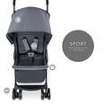 thumbnail image 2 of Hauck Sport T13 Lightweight Compact Foldable Baby Stroller Pushchair with Sunproof Canopy, Swiveling and Lockable Front Wheels, Charcoal Stone, 2 of 5