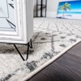 thumbnail image 4 of Soft Cream Grey Moroccan Trellis Area Rug, Off White Lattice Living Room, Bedroom Carpet, 4 of 7