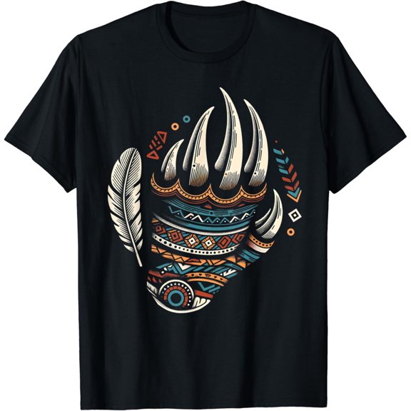 Native Heritage Month Proud Native American Bear Claws T-Shirt