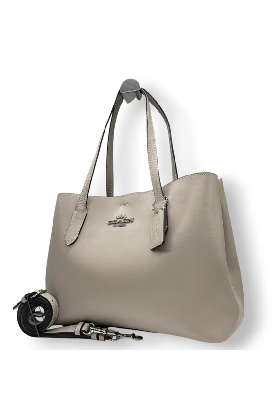 Pre-Owned Coach Avenue Tote Bag Shoulder Leather Greige Women's S7 (Good)