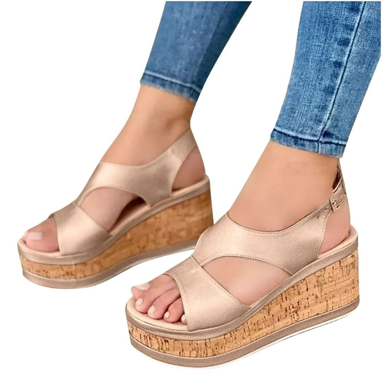 Lydiaunistar Women s Sandals Beach Slippers Summer Wedge Platform