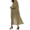 thumbnail image 3 of Women Fashion Lightweight Long Sleeve Cardigan Drape Open Front High Low Hem Sweater With Pockets Evening Cardigans for Women Sweater Hoodie Women Cardigans plus Size Womens Light Sweaters plus Size, 3 of 5