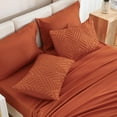 thumbnail image 5 of 7-Piece Queen Dark Emerald Green Boho Tufted Comforter Set, Lightweight Fluffy All Season Bed in a Bag with Sheets & Pillowcases, 5 of 10