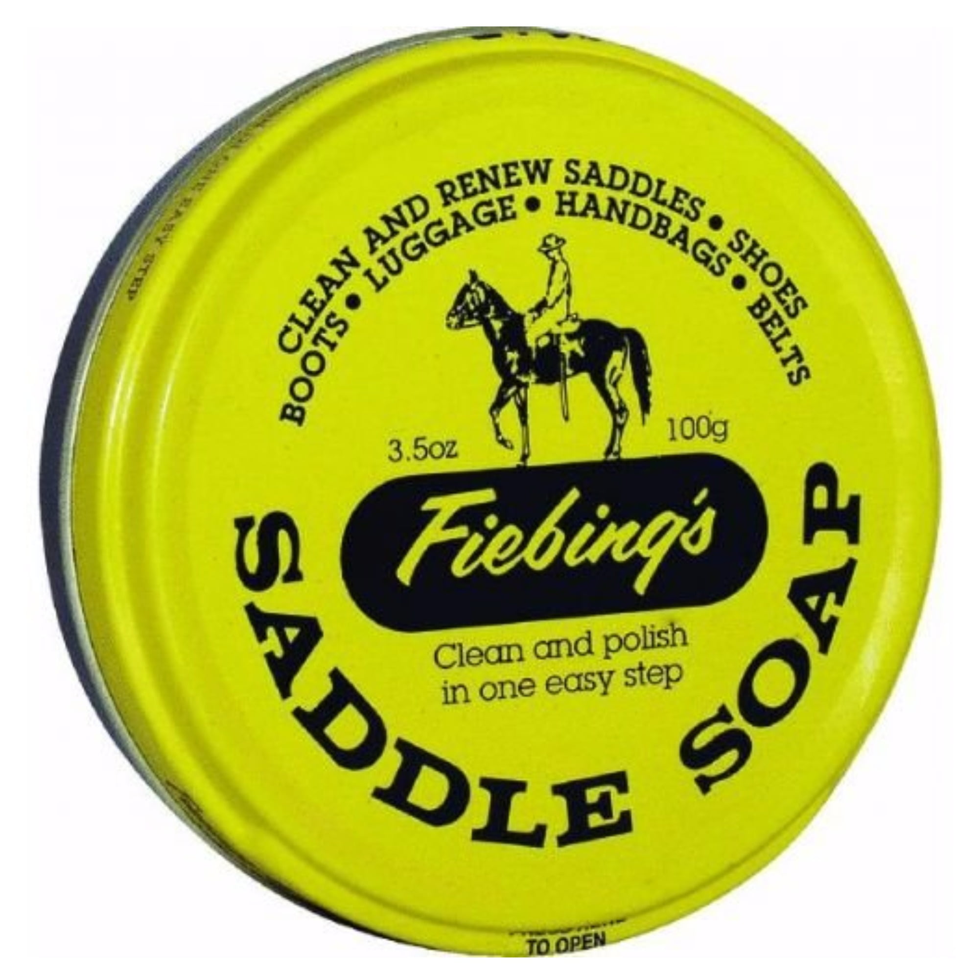 Fiebing's Saddle Soap Yellow 3.5 Oz. Polish and Clean Leather, Revives Color