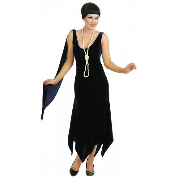 Sandy Speak Easy Flapper Adult Costume Black - X-Large