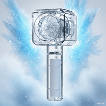 DreamFair Portable Fan,Handheld Fan,Portable Fan For Travel ,LongLasting Cool Time ,Mini Desk Fan,Speed Adjustable,Fans with LED Display, Transparent Hand Held & Desk Personal Fans for Outdoor Beach