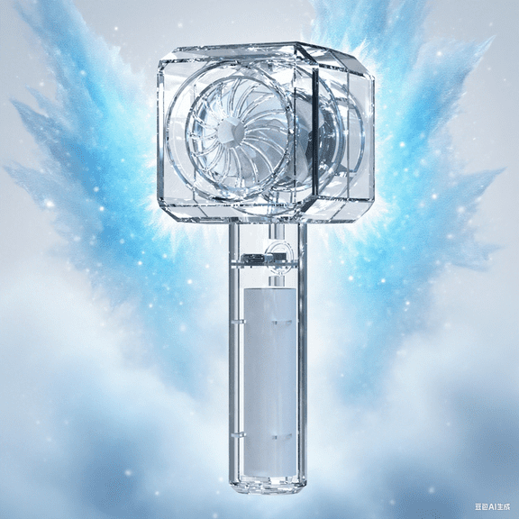 DreamFair Portable Fan,Handheld Fan,Portable Fan For Travel ,LongLasting Cool Time ,Mini Desk Fan,Speed Adjustable,Fans with LED Display, Transparent Hand Held & Desk Personal Fans for Outdoor Beach