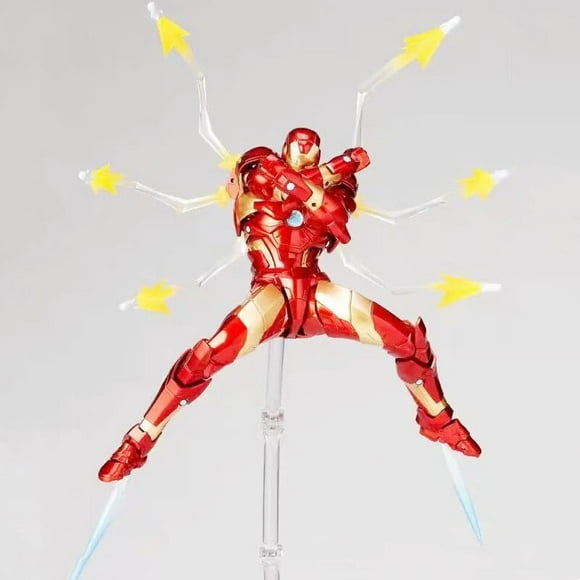 Marvel Iron Man MK37 BJD Joints Movable Ironman Action Figure Model Toys 17cm