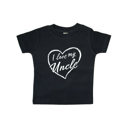 

Inktastic I Love My Uncle in White Chalk Heart Gift Baby Boy or Baby Girl T-Shirt