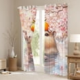 thumbnail image 3 of Erosebridal Kids Kawaii Capybara With Fruit Orange Black Out Curtains,Boys Girls Floral Cherry Blossoms Curtains Pack of 2 (42x63 Each)Luxury Bedroom Decor, 3 of 6