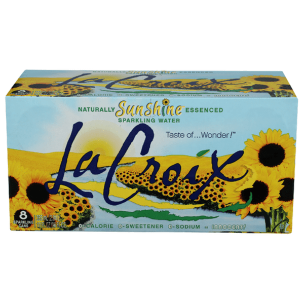 1+ LaCroix Sunshine Sparkling Water 8 Pack with pen