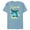 Ocean Blue, variant on Disney Lilo and Stitch Watercolor Brushstrokes - Short Sleeve Blended T-Shirt for Adults - Customized-Black