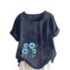 thumbnail image 1 of Túnica de Manga Corta Tops para las Mujeres Océano Pescado Impreso Blusa, Ropa Casual Ver Botón Arriba Camiseta, 1 of 4