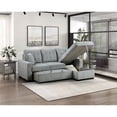 thumbnail image 4 of Lexicon Waitsfield Velvet 2-Piece Sectional with Right Chaise in Gray, 4 of 13