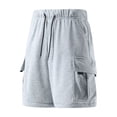 thumbnail image 2 of Momihoom Men's Fleece Cargo Shorts with Elastic Waistband, Functional Multi-Pocket Casual Shorts, 2 of 9