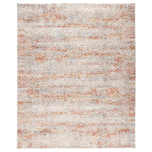 Safavieh Valencia Denton Abstract Polyester Area Rug, Beige/Rust, 9' x 12'