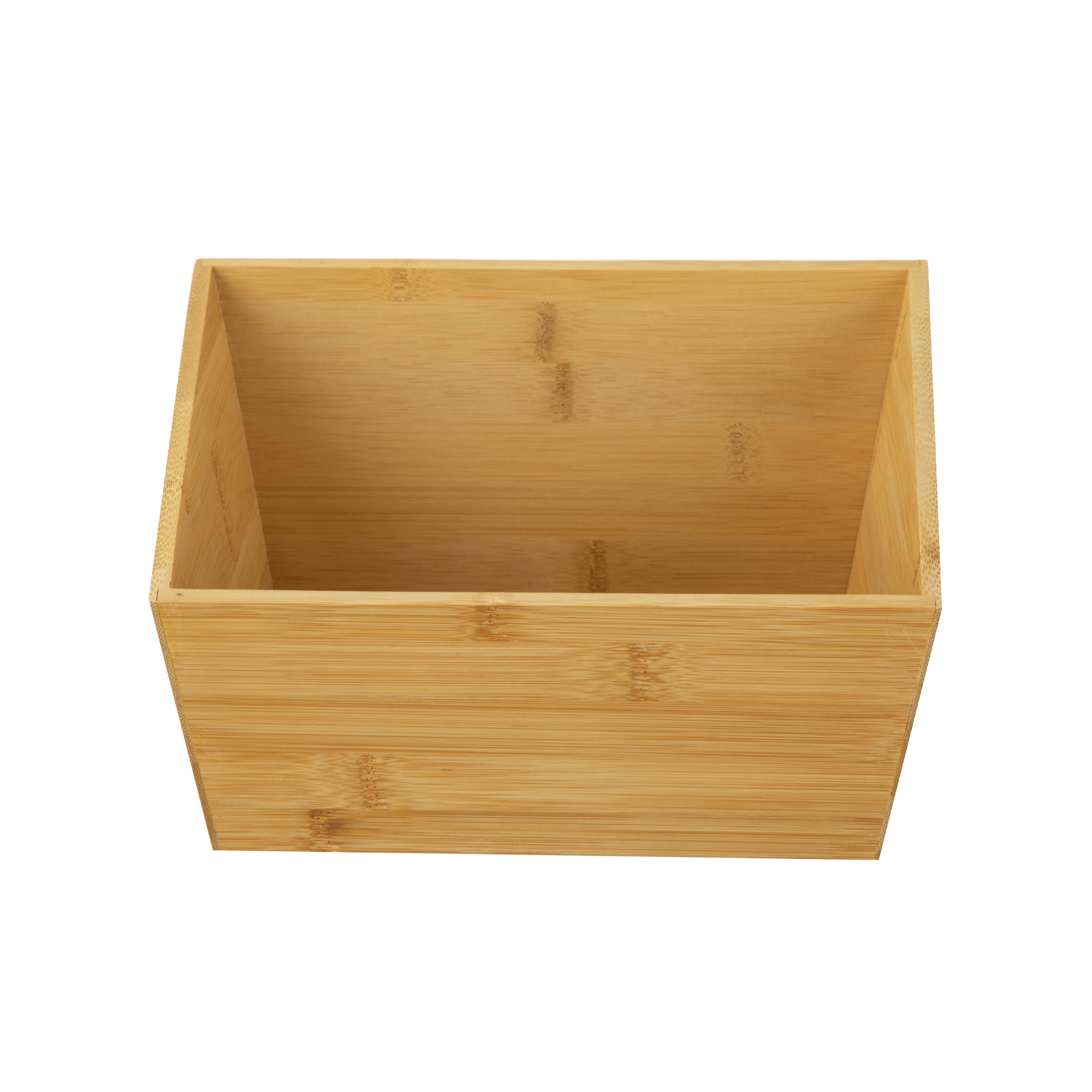 HomeZone 2-Pack Bamboo Basket Organizers, 10.5" L x 8.5" W x 6" H, Natural