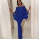 thumbnail image 3 of Gibobby Vestidos largos de fiesta Mujeres sexy un hombro vestidos delgado elegante damas vestido de fiesta(Azul,M), 3 of 5