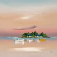 thumbnail image 2 of Flanet, Frederic 26x26 Gold Ornate Wood Framed with Double Matting Museum Art Print Titled - Soleil couchant sur le golfe 2, 2 of 4