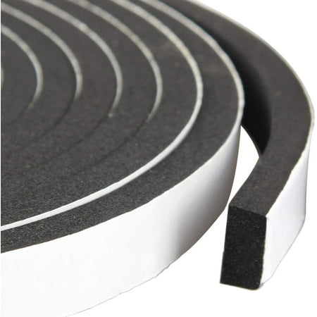 High Density Neoprene Foam Tape – 1″ X 1/8″ X 16.7 Ft, Single-Sided Adhesive, Waterproof Sealing Strip For Doors, Windows, And HVAC, CR Foam