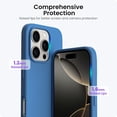 thumbnail image 4 of Compatible with iPhone 16 Pro Max Case 6.9", Slim Liquid Silicone 3 Layers Soft Gel Rubber Shockproof Protective Case with Anti-Scratch Microfiber Lining-Blue, 4 of 13
