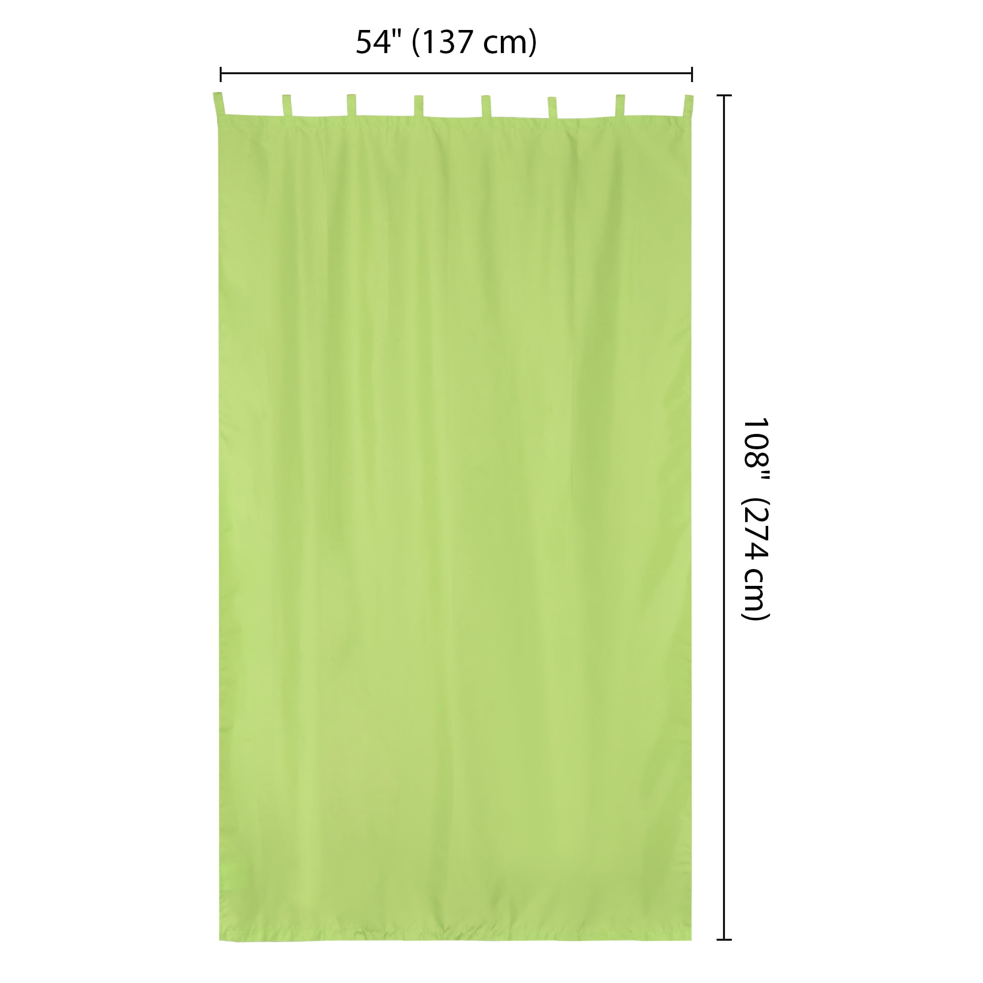 Yescom 54"x108" Outdoor Privacy Curtain Panel Tab Top UV30+ Patio Porch Pergola 6 Piece