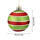 thumbnail image 4 of xihome Juego de 6 adornos navideños de plstico mate de 6 cm, bolas pintadas con colgadores de cuerda para decorar el rbol de Navidad., 4 of 9
