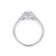 thumbnail image 5 of 1/4 CT Round Cut Natural White Diamond Miracle Illusion Setting Heart Ring In 14K White Gold Plated Sterling Silver (Color: I-J Clarity: I2-I3, 0.25 Cttw) -10, 5 of 7