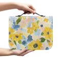 thumbnail image 2 of HELLHERO Spring Watercolor Blooms Bible Covers for Outdoor Study Prayer, Portable Church Bible Bag PU Leather Protective Bible Bags, 2 of 12