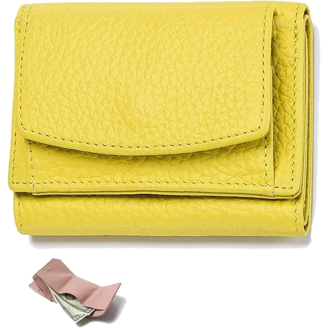 Monedero compacto de tres pliegues xinyu Plegable amarillo