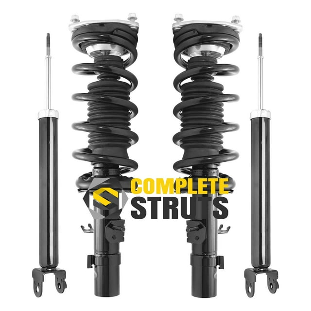 COMPLETESTRUTS - Front Complete Strut Assemblies with Coil Springs and Rear Shock Absorbers Replacement for 2009-2013 Infiniti G37 Sedan AWD - Set of 4