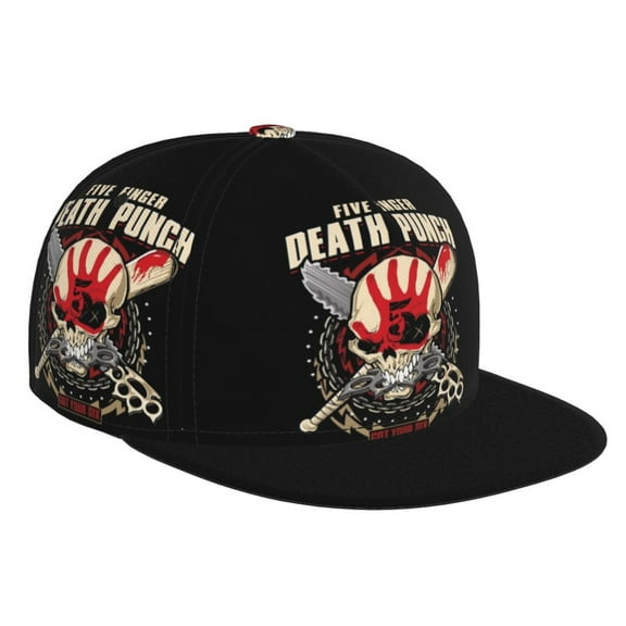 5FDP Five-FFDP-Finger-Death Punch Flat Brim Bill Baseball Cap Adjustable Hat Hip Hop Caps for Dad Men Women