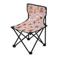 thumbnail image 2 of 600D Oxford Camping Chair Portable Foldable Chair Supports 220 lbs for Picnic, Fishing, Backpacking Pink Cute Christmas Icons, 2 of 8