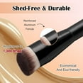 thumbnail image 4 of Flat Top Kabuki Professional Make up Brushes for Blending, Cream, Powder,Blush Buffing Stippling Face Makeup Tools, Black (Black), 4 of 9
